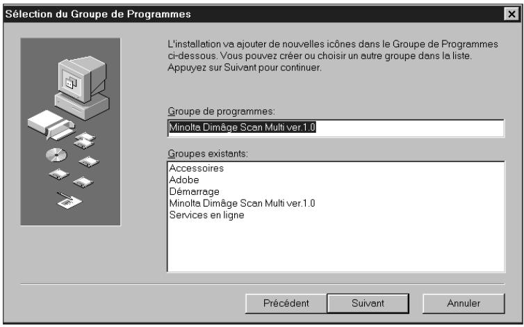 MINOLTA DIMAGE SCAN MULTI - Cliquez sur suivant. - 1