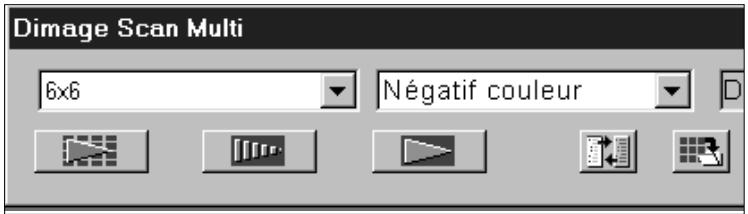MINOLTA DIMAGE SCAN MULTI - Sélectionnez le type et le format de film, puis insérez le passé-vues. - 1