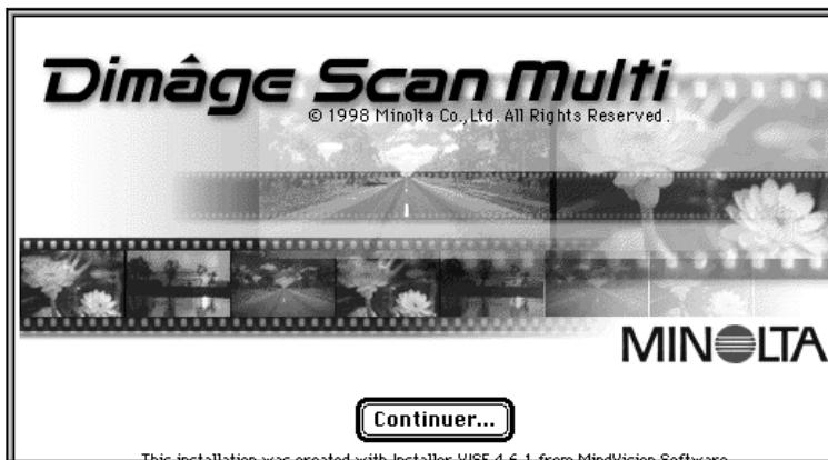 MINOLTA DIMAGE SCAN MULTI - Cliquez sur continuer... - 1
