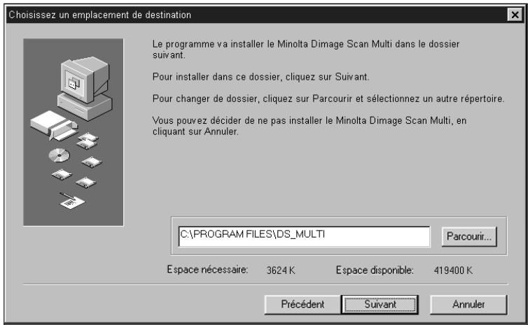 MINOLTA DIMAGE SCAN MULTI - Choisissez l'installation désirée puis cliquez sur suivant. - 3