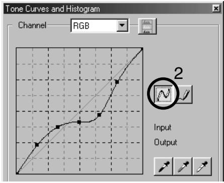 MINOLTA DIMAGE VIEWER 2.2 - DRAWING TONE CURVES BY FREEHAND - 2