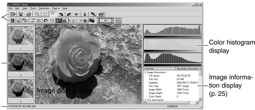 MINOLTA DIMAGE VIEWER 2.2 - Status bar - 1