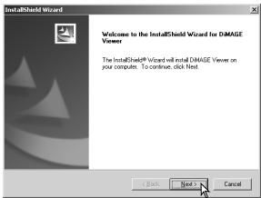 MINOLTA DIMAGE VIEWER 2.2 - INSTALLING THE DIMAGE VIEWER - WINDOWS - 2