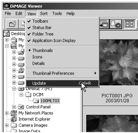 MINOLTA DIMAGE VIEWER 2.2 - UPDATING THE THUMBNAIL WINDOW - 1