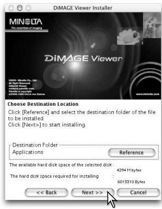 MINOLTA DIMAGE VIEWER 2.2 - INSTALLING THE DIMAGE VIEWER - MACINTOSH - 5
