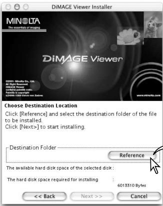 MINOLTA DIMAGE VIEWER 2.2 - INSTALLING THE DIMAGE VIEWER - MACINTOSH - 4
