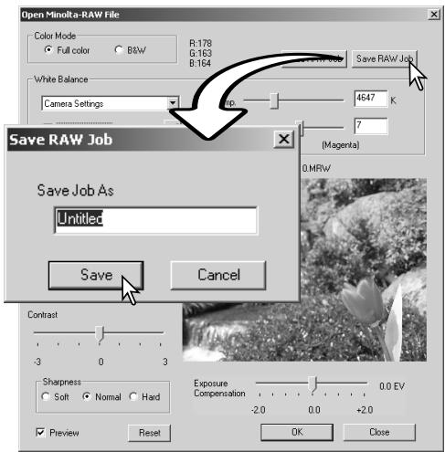 MINOLTA DIMAGE VIEWER 2.2 - SAVING RAW JOBS - 1