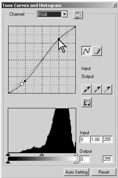 MINOLTA DIMAGE VIEWER 2.2 - USING THE TONE CURVE - 2
