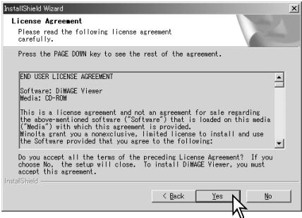 MINOLTA DIMAGE VIEWER 2.2 - INSTALLING THE DIMAGE VIEWER - WINDOWS - 3
