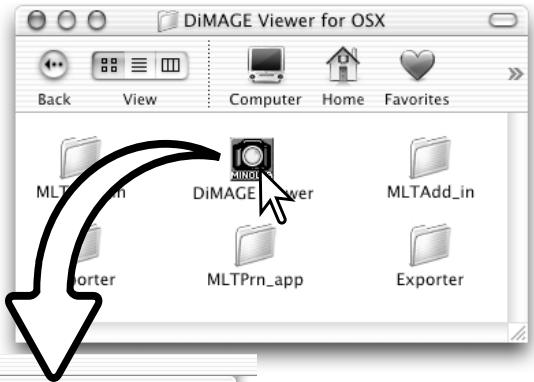 MINOLTA DIMAGE VIEWER 2.2 - STARTING UP THE VIEWER - MACINTOSH - 1