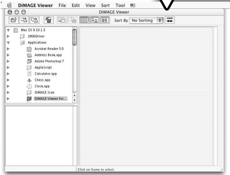 MINOLTA DIMAGE VIEWER 2.2 - STARTING UP THE VIEWER - MACINTOSH - 2