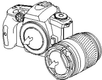 MINOLTA DYNAX 40 - ATTACHING A LENS - 1