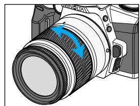 MINOLTA DYNAX 5 - Press the program-reset button P to set the camera to full-auto. - 2