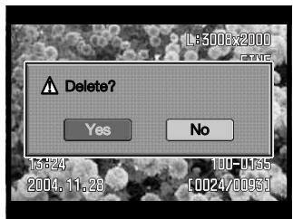 MINOLTA DYNAX 7D - DELETE CONFIRMATION - 1