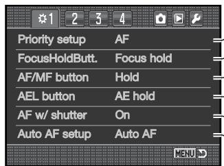 MINOLTA DYNAX 7D - CUSTOM MENU - 5