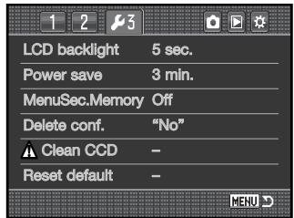 MINOLTA DYNAX 7D - MENU SECTION MEMORY - 1