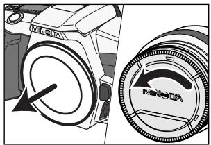 MINOLTA MAXXUM 3 - Attaching the Lens - 1