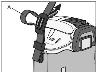 MINOLTA MAXXUM 3 - Pass the tip of the strap through the buckle and pull to tighten. - 1