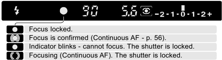 MINOLTA MAXXUM 70 - FOCUS SIGNALS - 1