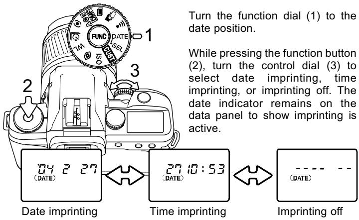 MINOLTA MAXXUM 70 - DATE IMPRINTING - DATE MODEL - 1