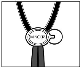 MINOLTA RIVA ZOOM 130 - ATTACHING THE CAMERA STRAP - 2