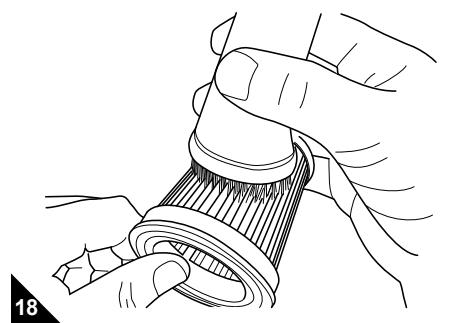 DIRT DEVIL CENTRINO - Cleaning / changing the central laminar filter - 3