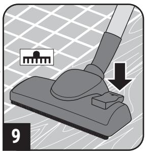 DIRT DEVIL DD7700, DD7710 - Assemble appliance and adjust nozzles to surface - 9