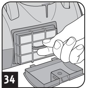 DIRT DEVIL DD7700, DD7710 - Cleaning / changing the exhaust filter - 2