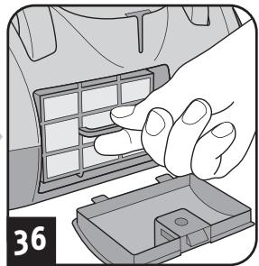 DIRT DEVIL DD7700, DD7710 - Cleaning / changing the exhaust filter - 4