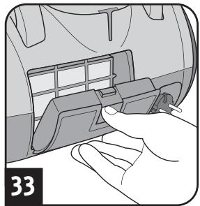 DIRT DEVIL DD7700, DD7710 - Cleaning / changing the exhaust filter - 1