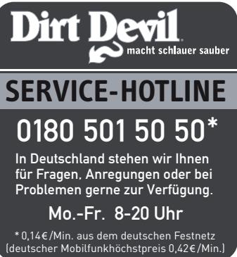 DIRT DEVIL M380 VAPOREX - Wir übernehmen für das von uns vertriebene Geräte eine Garantie von 24 Monaten ab Kaufdatum. - 2