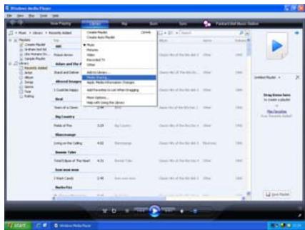 SCOTT RXI 300 WL - Step 1: Set Up Media Sharing in Windows Media Player 11 - 1