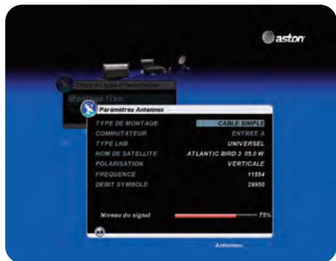 ASTON DIVA HD PREMIUM - SOUS-MENU ANTENNES - 2