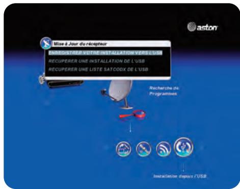 ASTON DIVA HD PREMIUM - SOUS-MENU INSTALLATION DEPUIS L'USB - 1