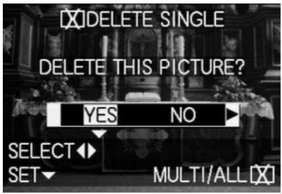 LEICA DIGILUX 2 - Deleting single pictures - [X] DELETE SINGLE - 1