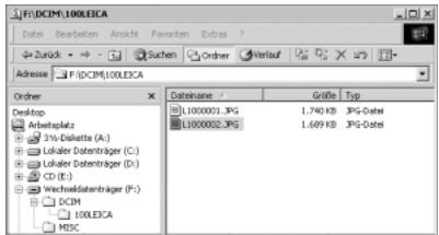 LEICA DIGILUX2 - Data structure on the memory card - 1