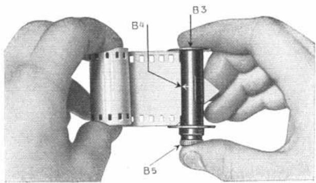 LEICA IIIA - Loading of Film Chamber Model B in the darkroom - 2