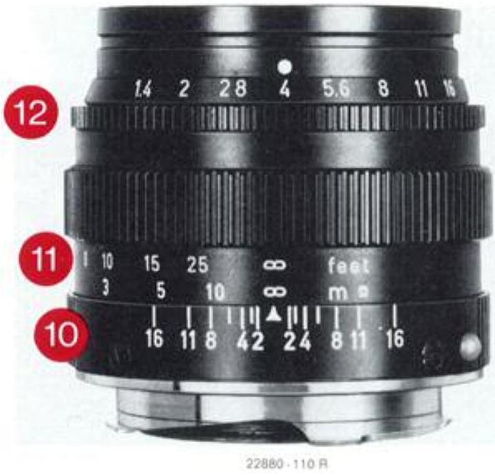 LEICA M4-P - The aperture scale - 1