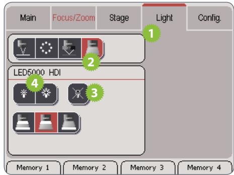 LEICA LED5000 CXI - Adjusting the illumination - 1