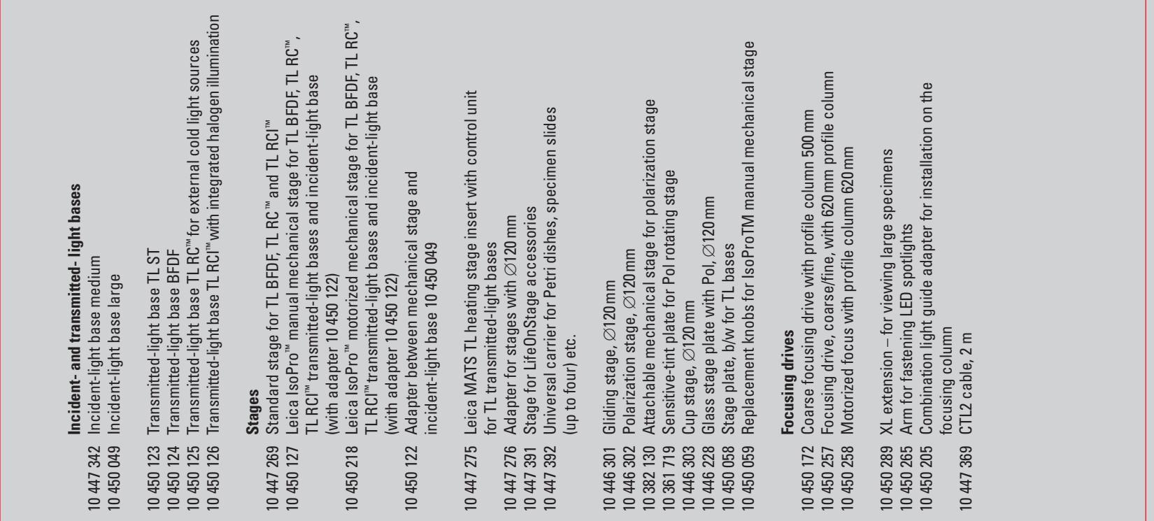 LEICA ZOOM SYSTEMS - Microscope carriers and accessories - 46