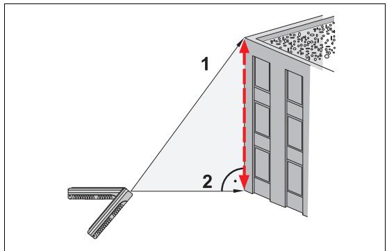 LEICA DISTO D3A - Mesure indirecte - détermination d'une distance avec 2 mesures auxiliaires - 1