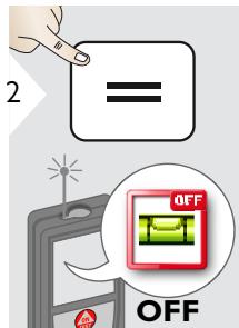 LEICA DISTO D810 TOUCH - Activation/désactivation du niveau numérique - 2