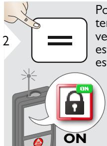 LEICA DISTO D810 TOUCH - Désactivation/activation du verrouillage de touche - 2