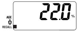 TANITA UM 050 - L'unità emette un autre beep e il display visualizza "0.0". Salire quindi sulla bilancia. - 5