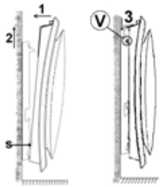 THERMOR EQUATEUR 2 - - Verrouiller l'appareil sur son support mural - 1