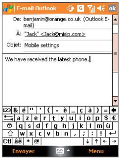 ORANGE SPV M600 - Pour trouver un contact en ligne - 5