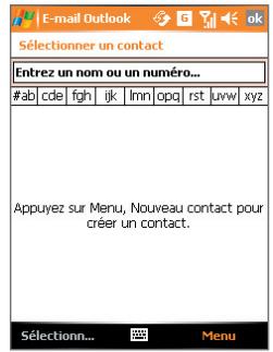 ORANGE SPV M600 - Pour trouver un contact en ligne - 3