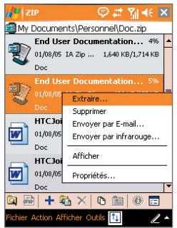ORANGE SPV M600 - Pour ouvrir un fichier ZIP et extraire des fichiers - 2