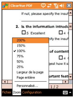 ORANGE SPV M600 - Pour agrandir ou réduire la taille de l'affichage - 1