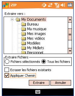 ORANGE SPV M600 - Pour ouvrir un fichier ZIP et extraire des fichiers - 3